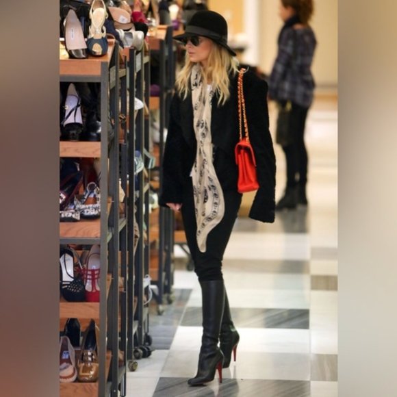 Christian Louboutin Shoes - Christian Louboutin Classic Fifi Botta Knee High Leather Boots Black Size 36